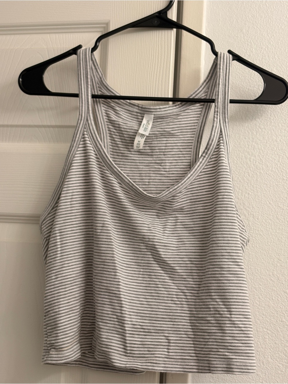 wild fable Grey & White Striped Tank Top
